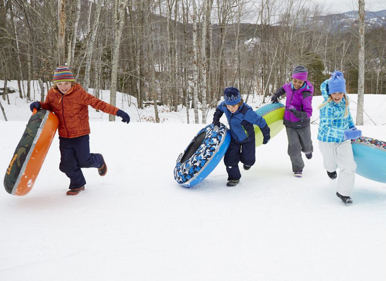 Snow Tube - Experience the thrill of snow tubing and sliding down snowy slopes