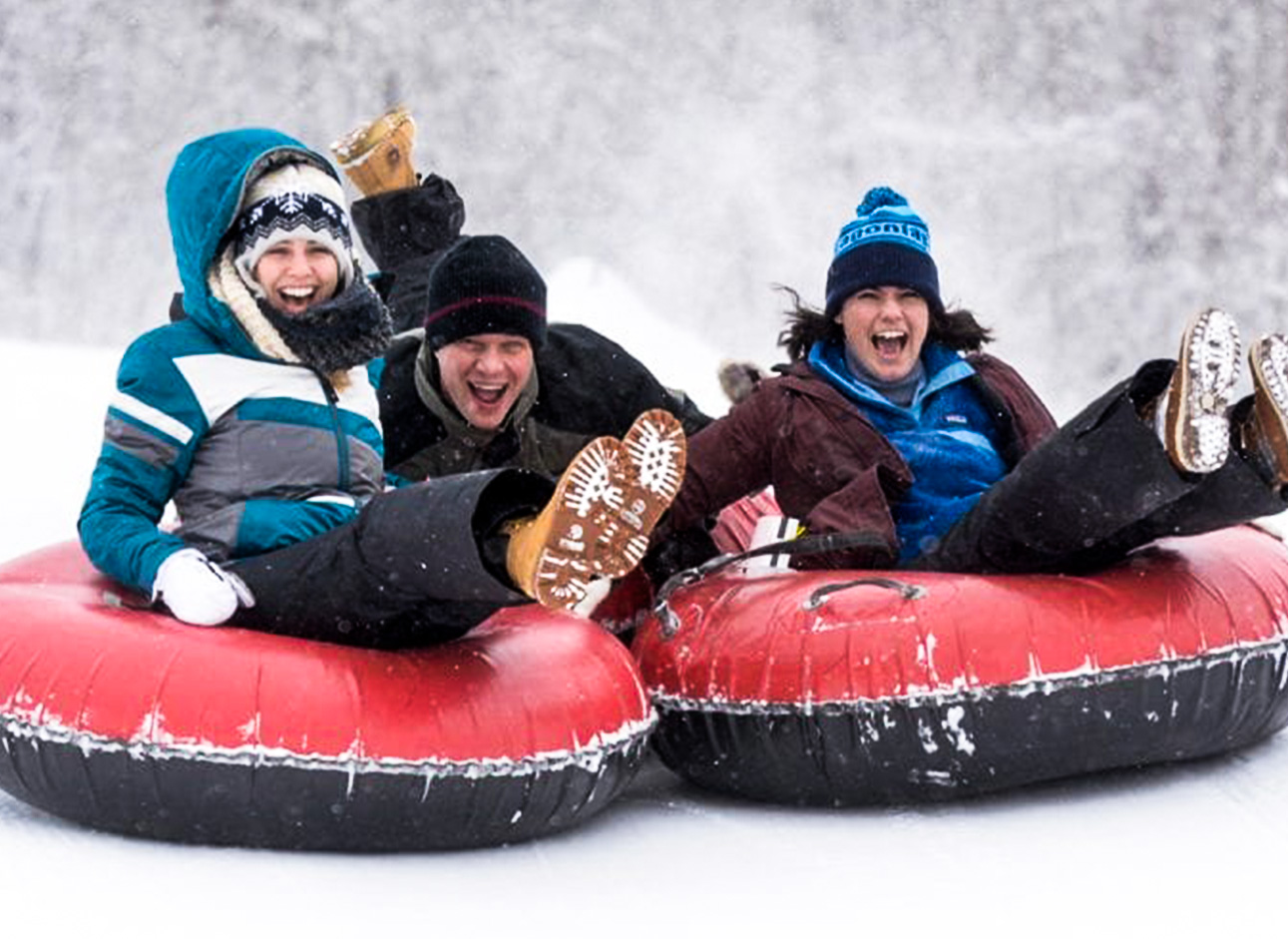 Snow Tube - Experience the thrill of snow tubing and sliding down snowy slopes