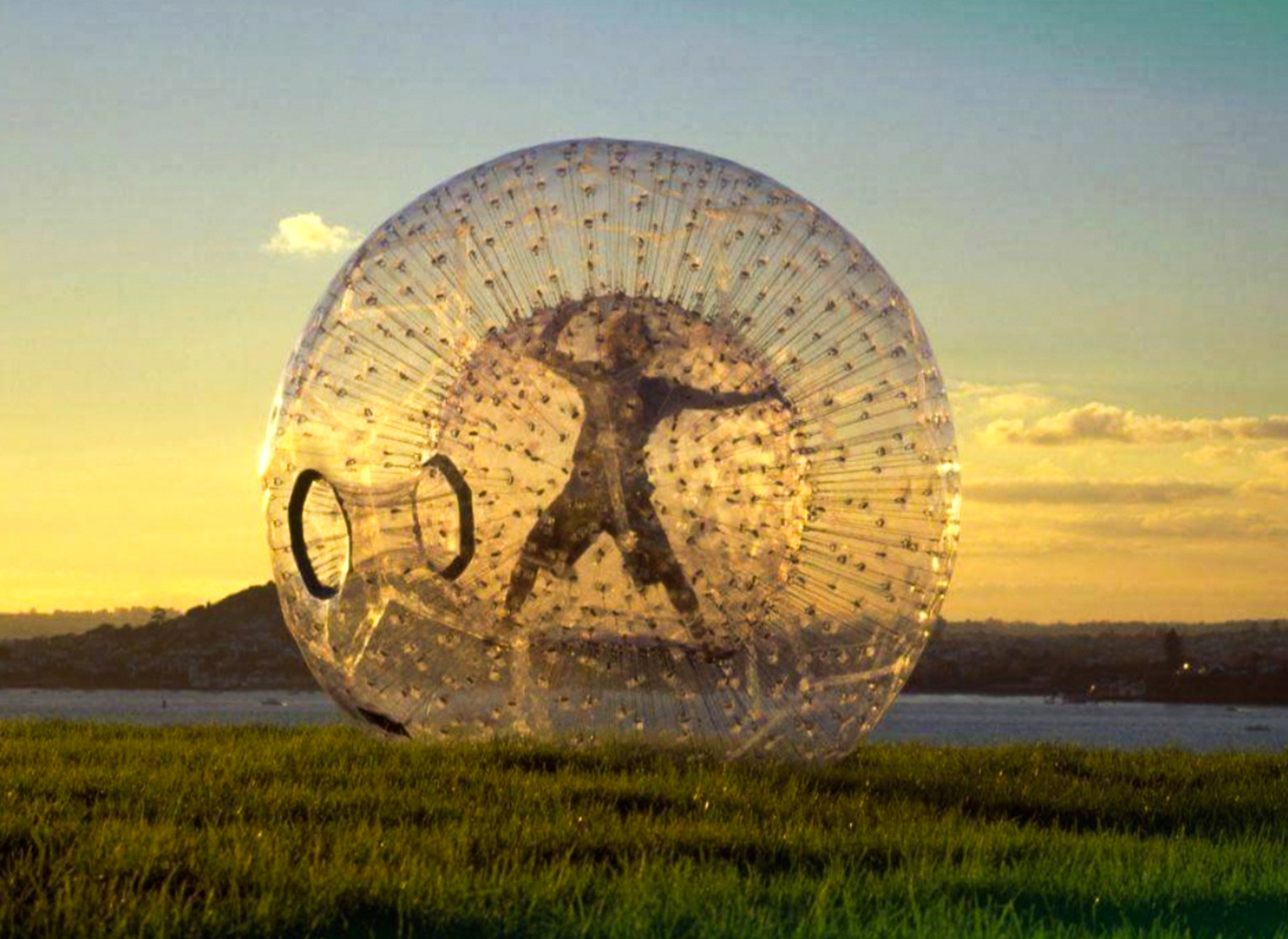 Zorbing - Enjoy the excitement of zorbing and rolling down hills in an inflatable ball