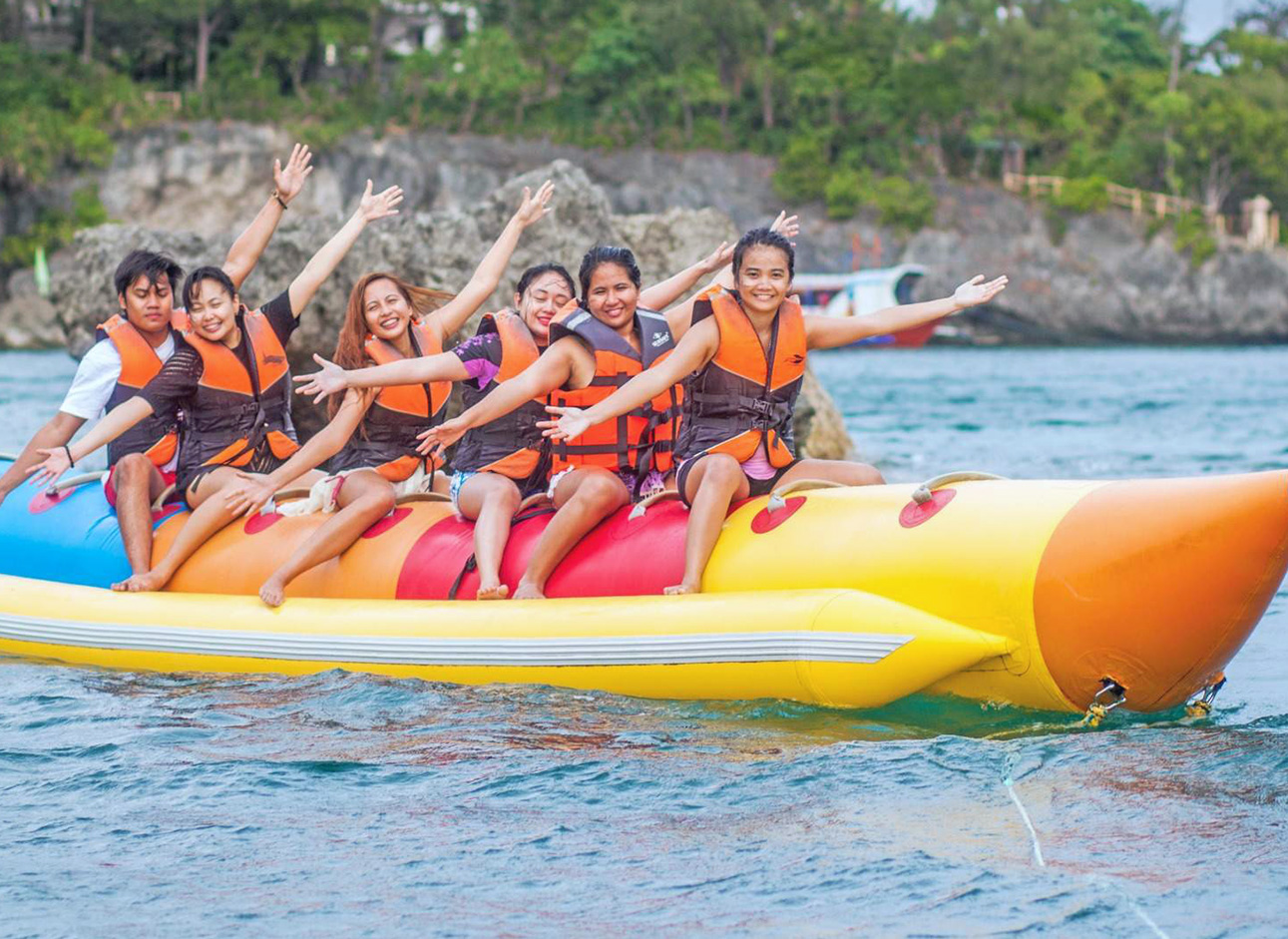 Banana Boat Ride - Enjoy a fun-filled adventure on a banana boat in the water