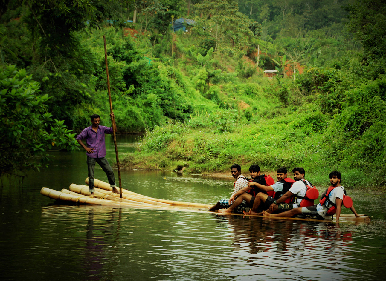 Bamboo Raft - Enjoy peaceful river rides on traditional bamboo rafts